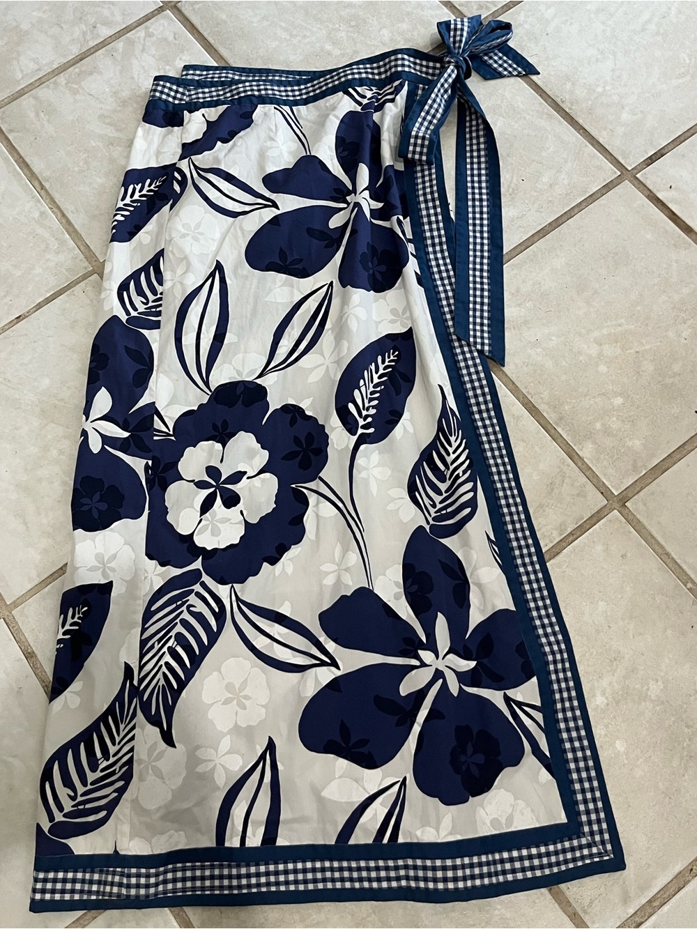 Vintage Lilly Pulitzer Wrap Skirt  Women Medium  Floral Tie White Label RARE